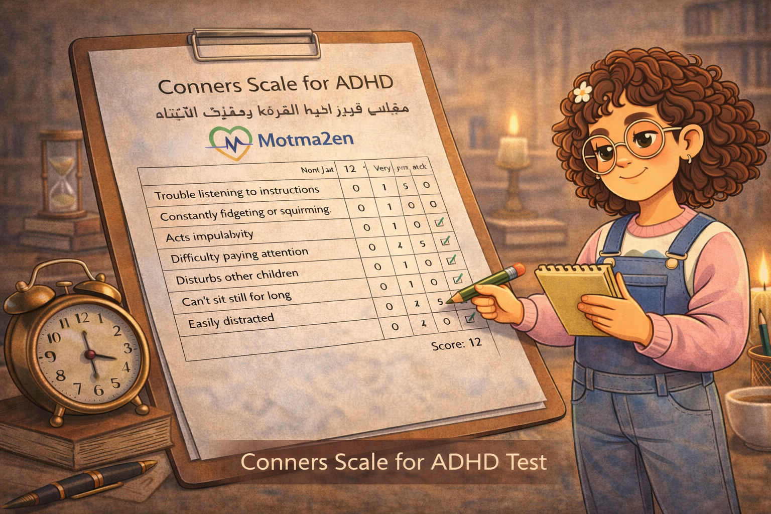 Conners Scale for ADHD Assessment/teachers sheet